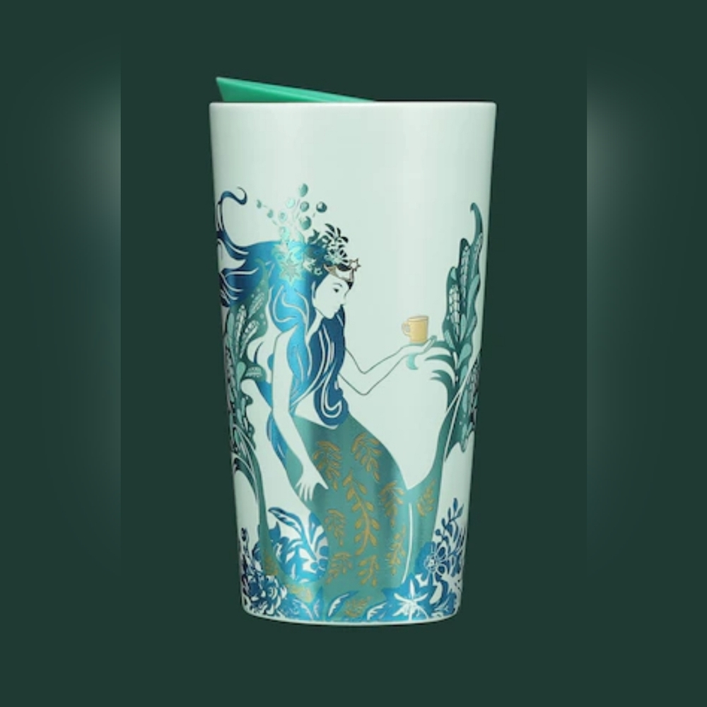NEW Mermaid Mint Siren Ceramic Double-Wall Tumbler 2022
